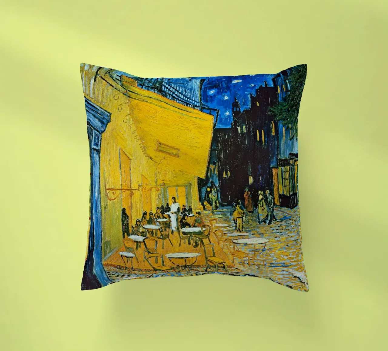 Terrazza di un caffè di notte cuscino da ashcraft shop