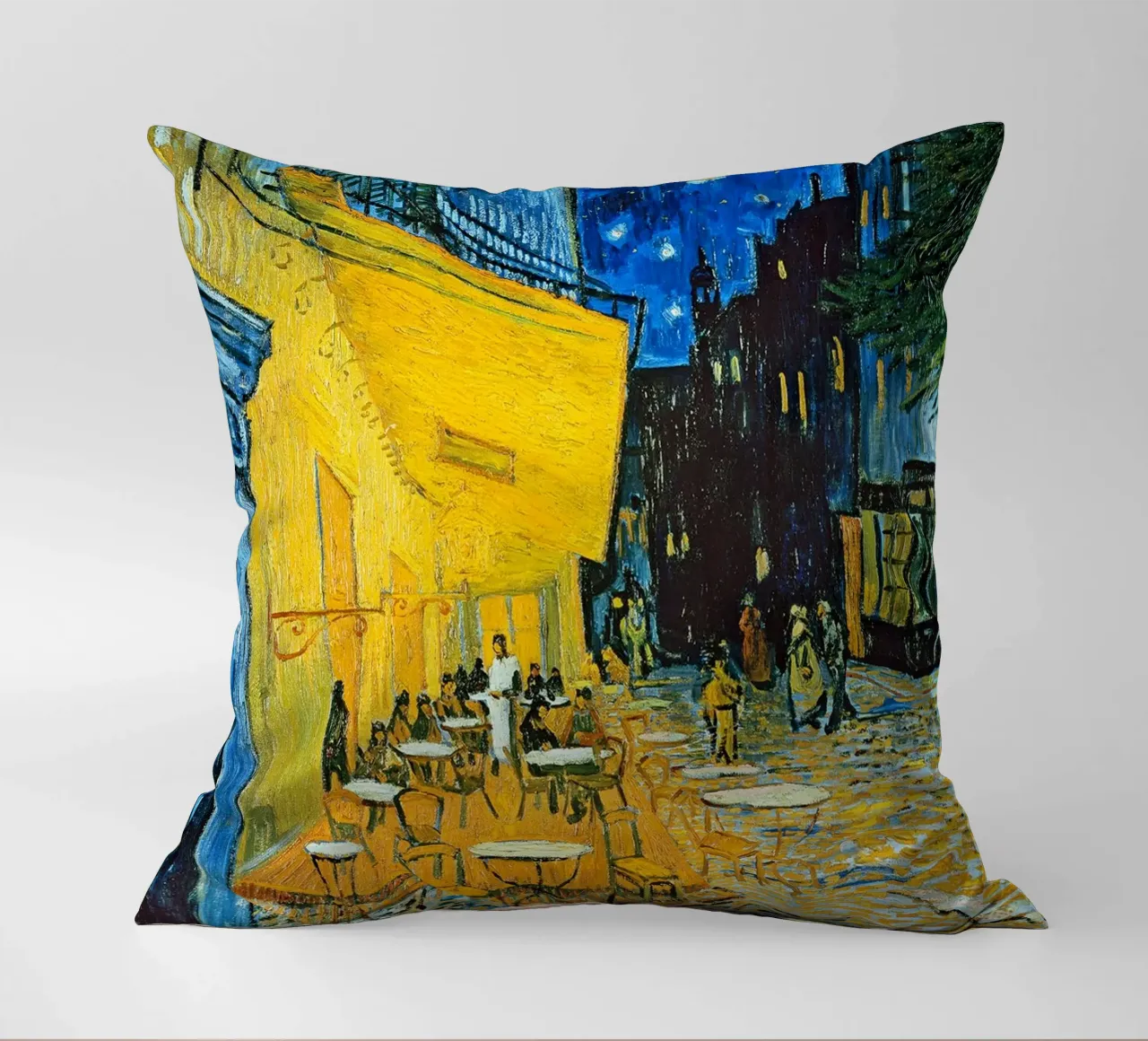 Terrazza di un caffè di notte cuscino da ashcraft shop