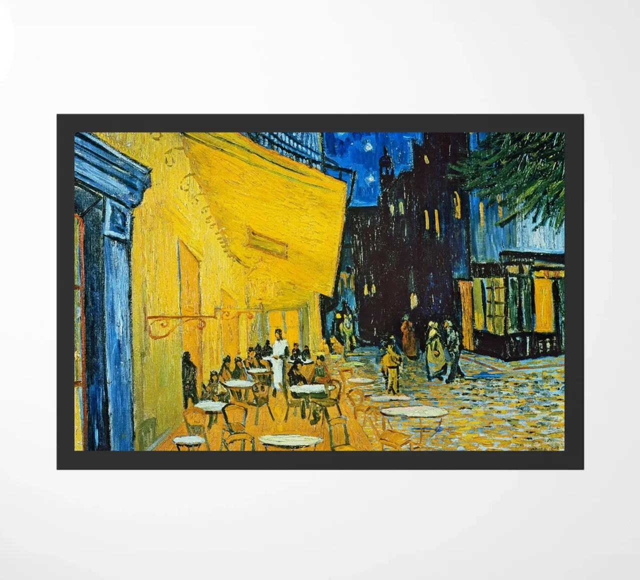 Terrazza di un caffè di notte zerbino da ashcraft shop