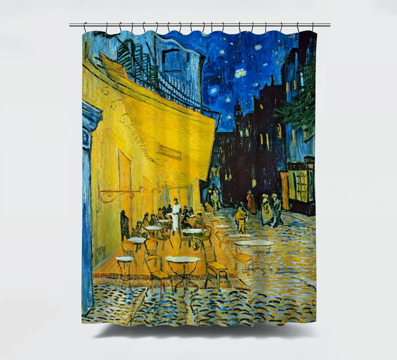 Terrazza di un caffè di notte tenda da doccia da ashcraft shop