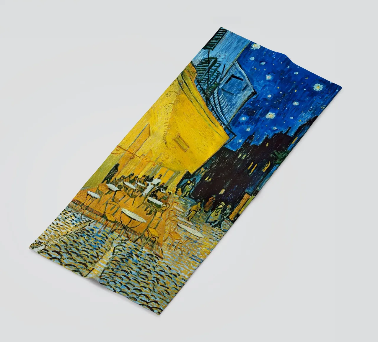 Terrazza di un caffè di notte telo mare da ashcraft shop