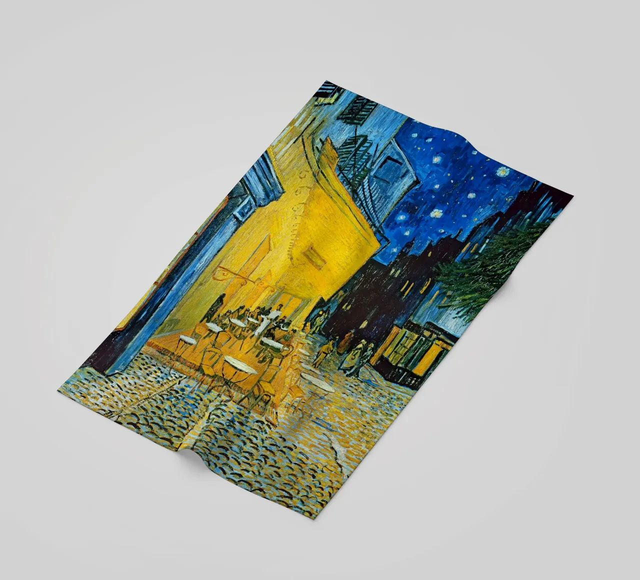 Terrazza di un caffè di notte telo mare da ashcraft shop