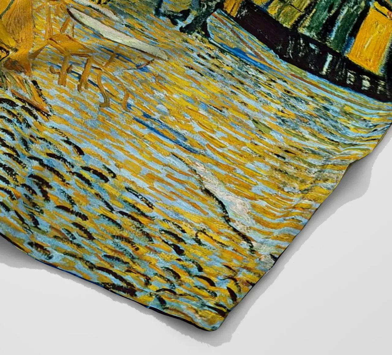 Terrazza di un caffè di notte coperta in pile da ashcraft shop