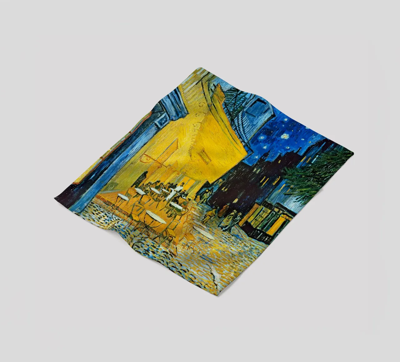 Terrazza di un caffè di notte coperta in pile da ashcraft shop