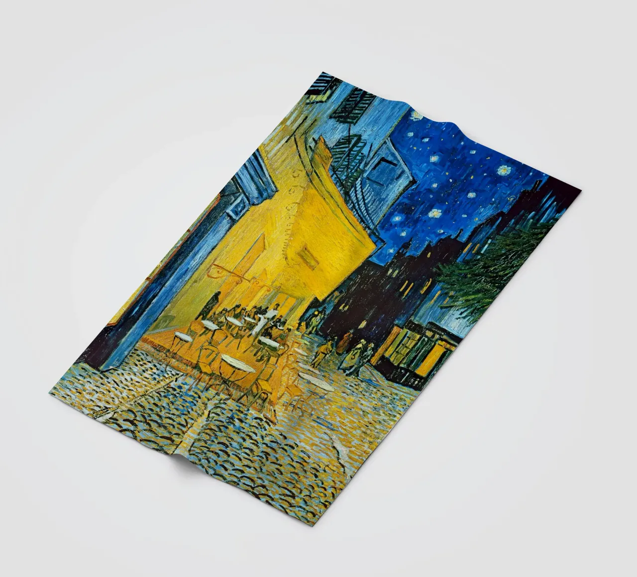 Terrazza di un caffè di notte coperta in pile da ashcraft shop