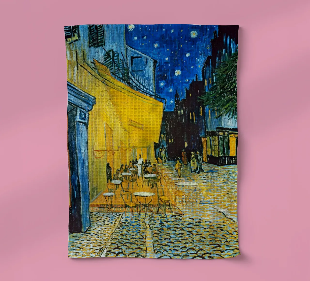 Terrazza di un caffè di notte canovaccio da cucina da ashcraft shop