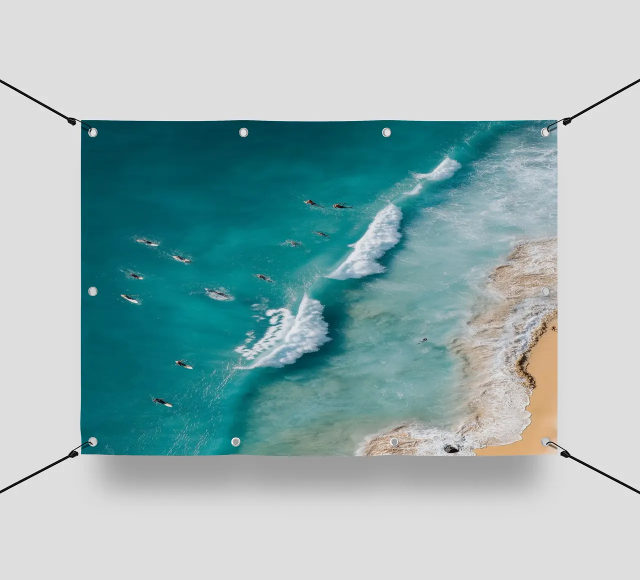 Surfers in Blue Waves telo in pvc da Nadjaa