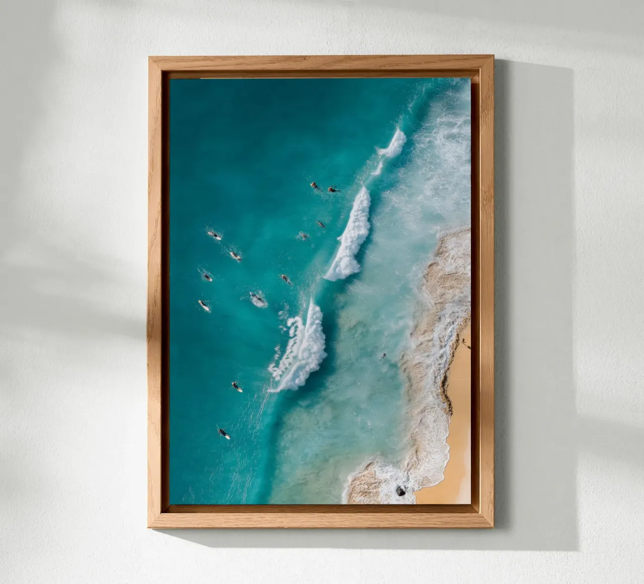 Surfers in Blue Waves alluminio dibond da Nadjaa