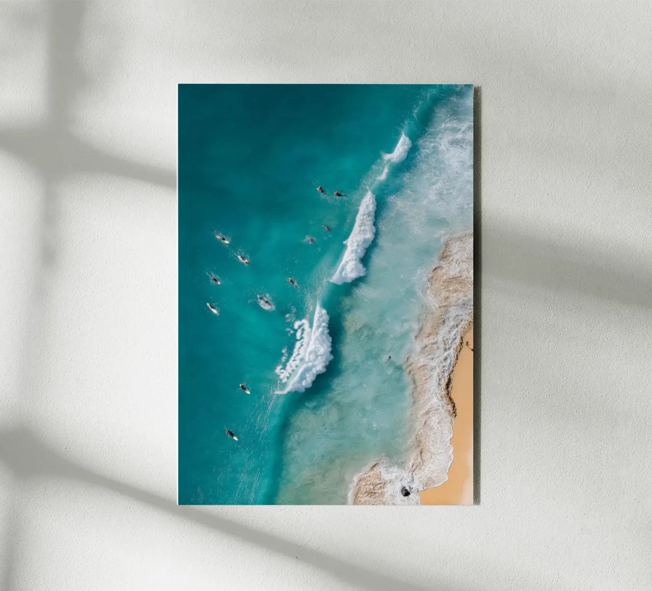 Surfers in Blue Waves alluminio dibond da Nadjaa
