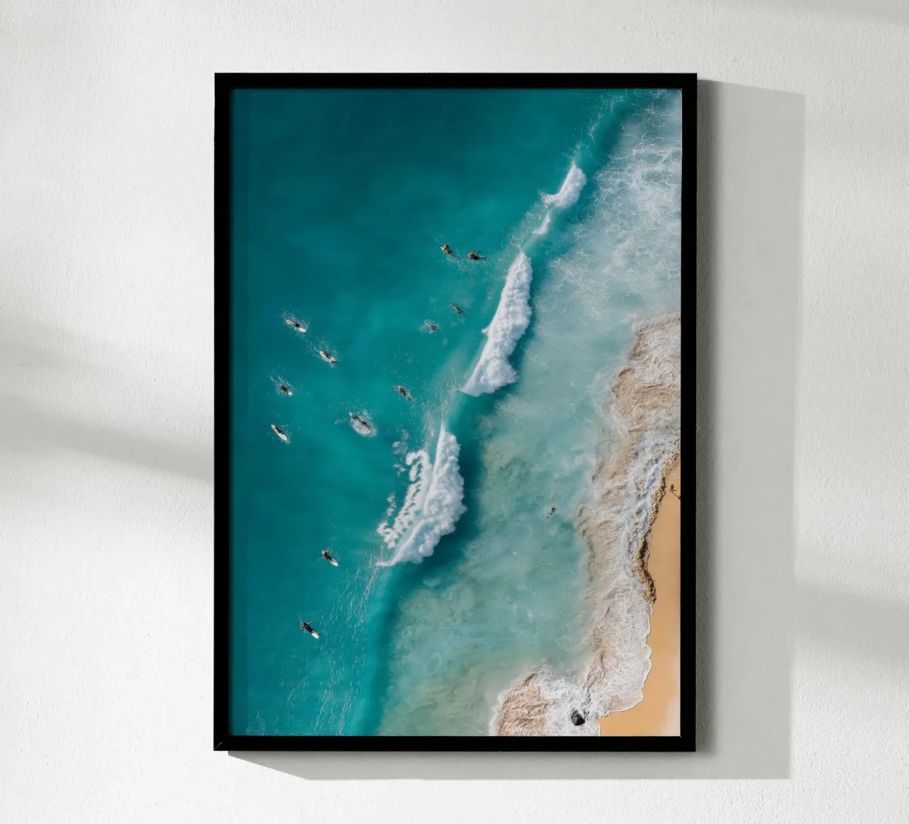 Surfers in Blue Waves Hahnemühle von Nadjaa