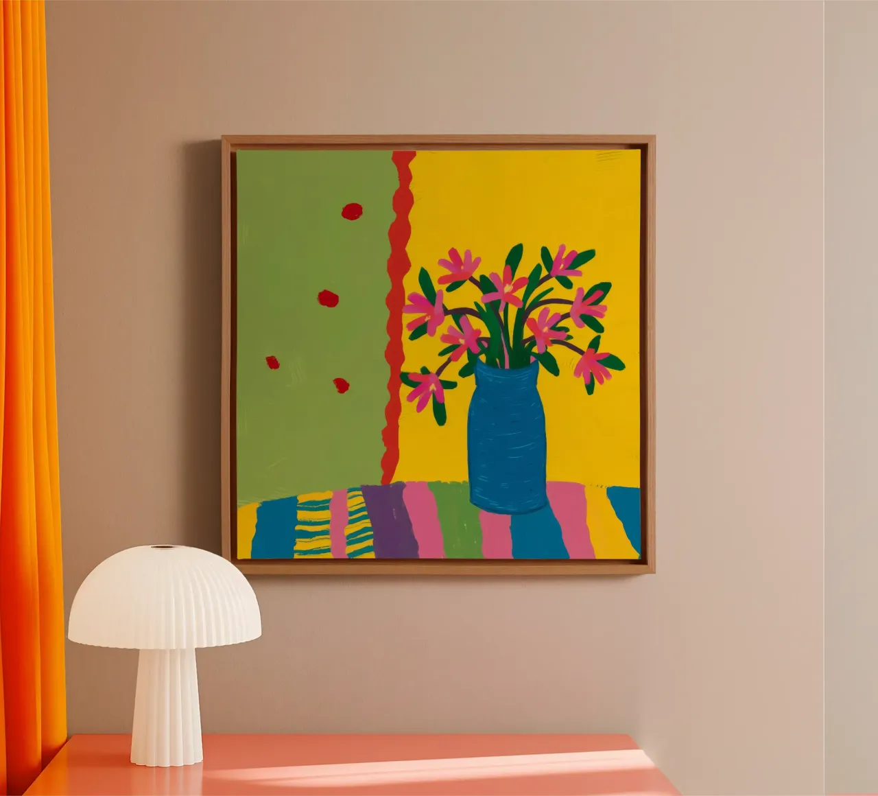 Rainbow Rug Blooms canvas by Tiga Bersama