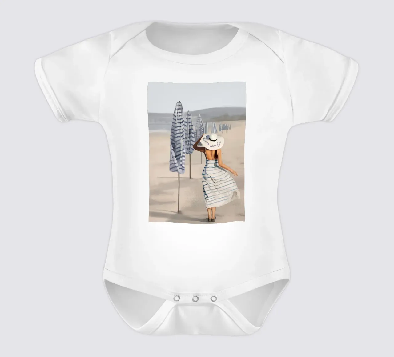 Das Flüstern des Meeres Kurzarm Babybody von Verse