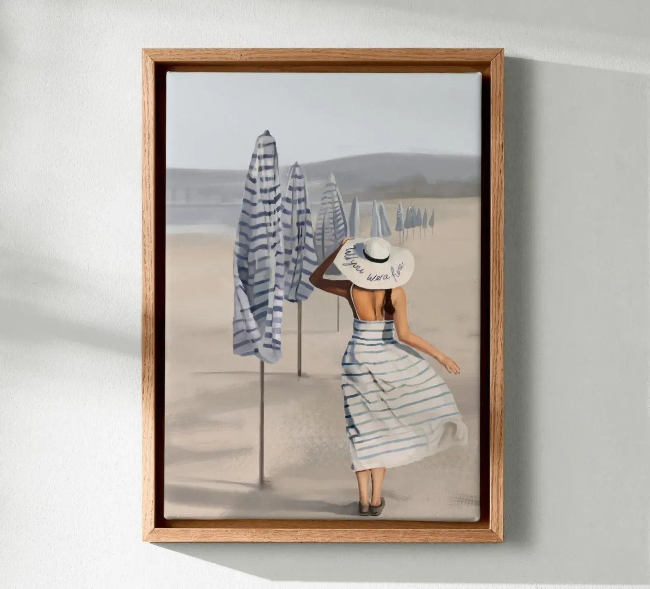 Whispers of the Sea canvas with Floater frame by Verse