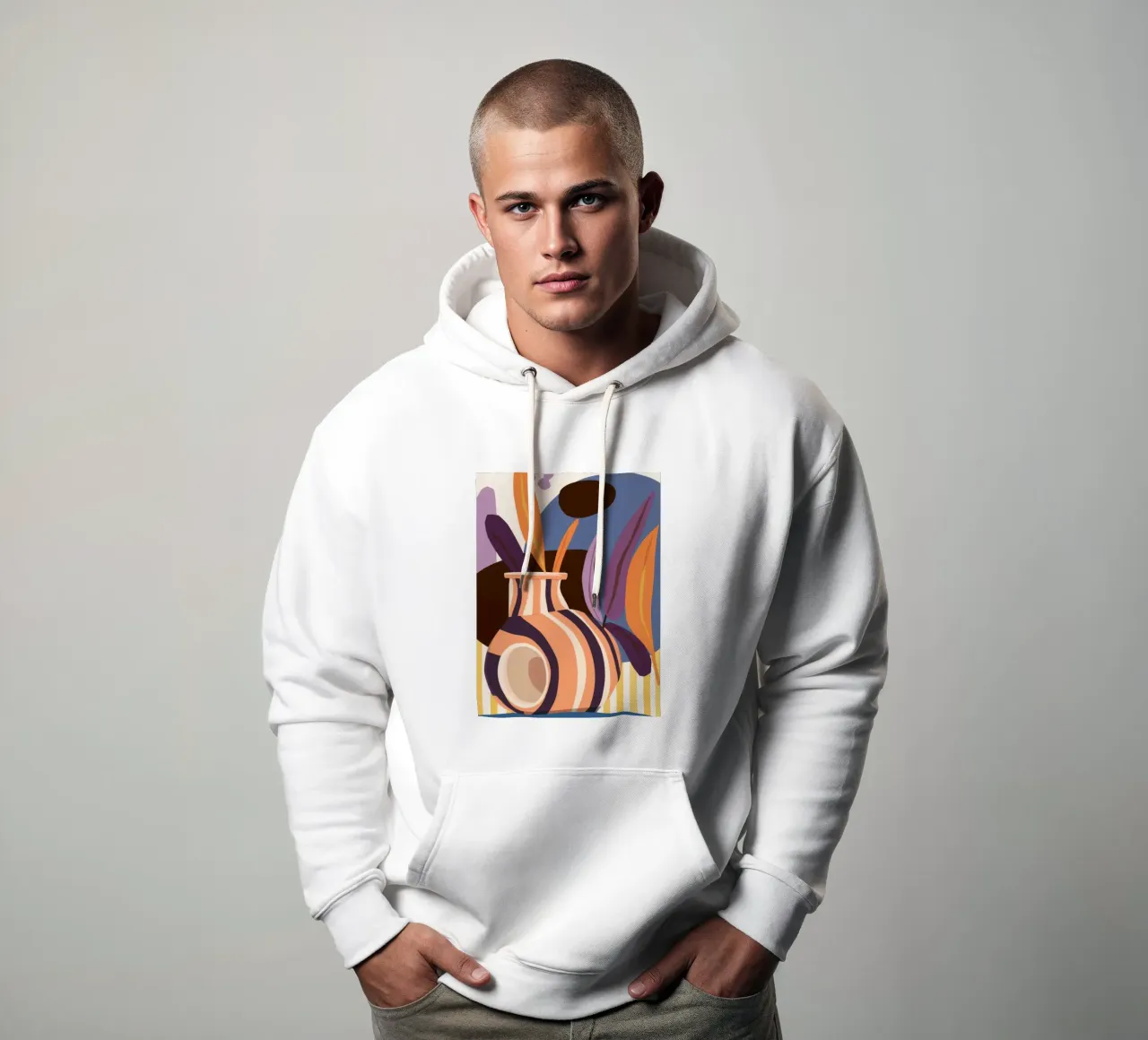 Jarrón abstracto Swirl sudadera con capucha de Tiga Bersama