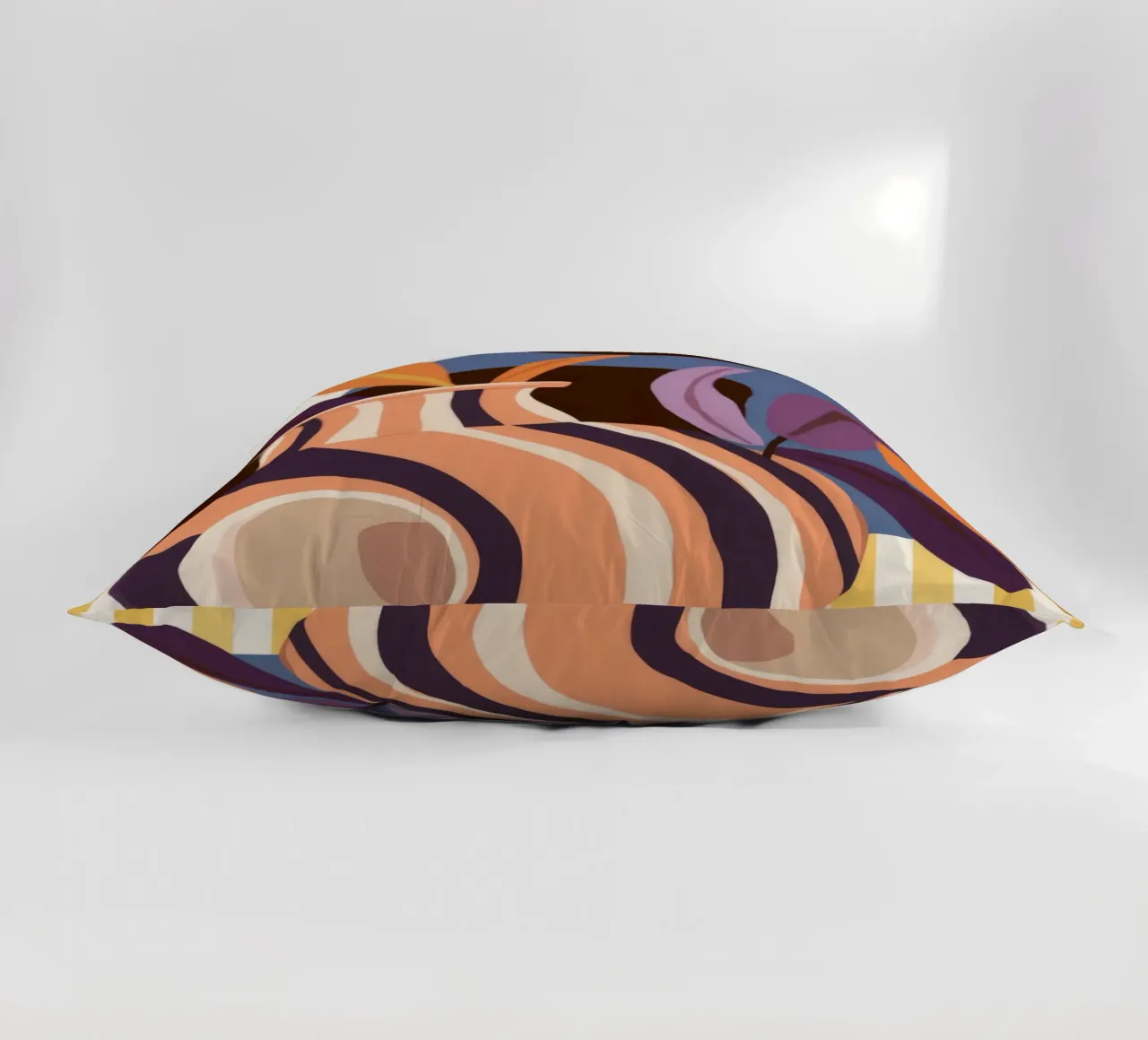 Abstract Vase Swirl decorative cushion by Tiga Bersama