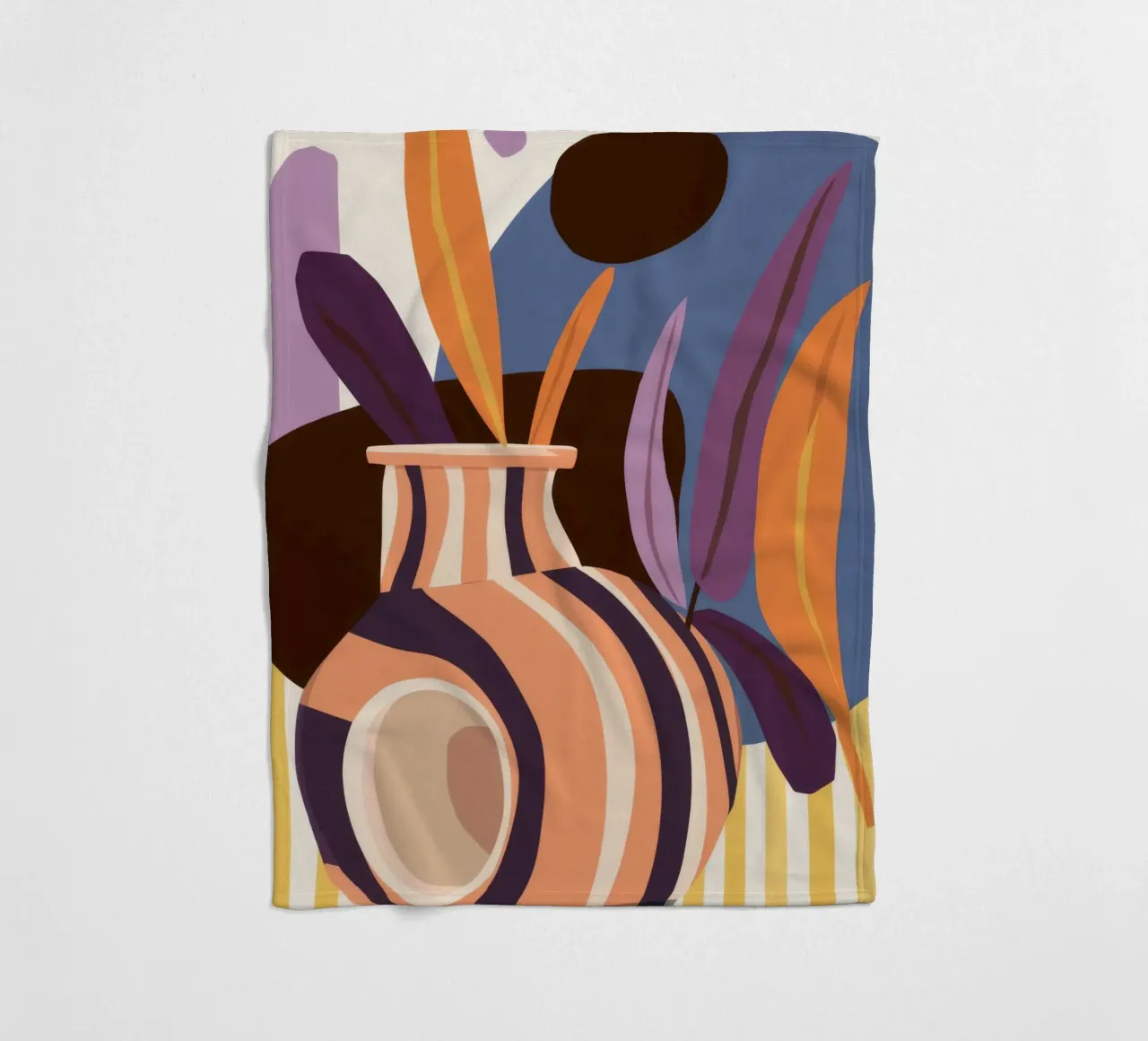 Vaso astratto a vortice coperta in pile da Tiga Bersama