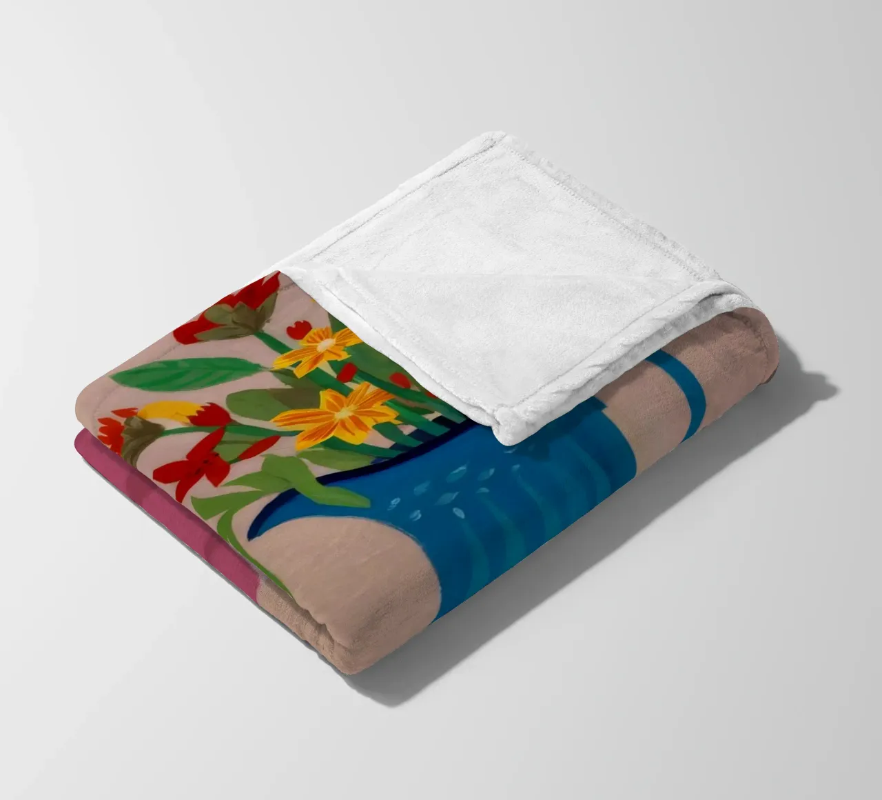 Azure Pitcher Simplicity fleece blanket by Fable Tempa