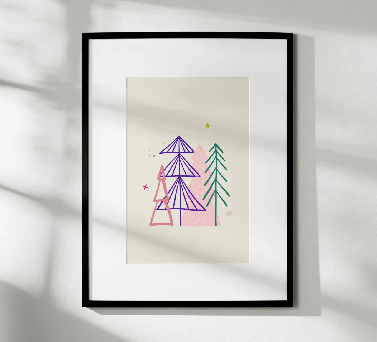 Winter Forest poster con telaio in alluminio da KRUTH DESIGN