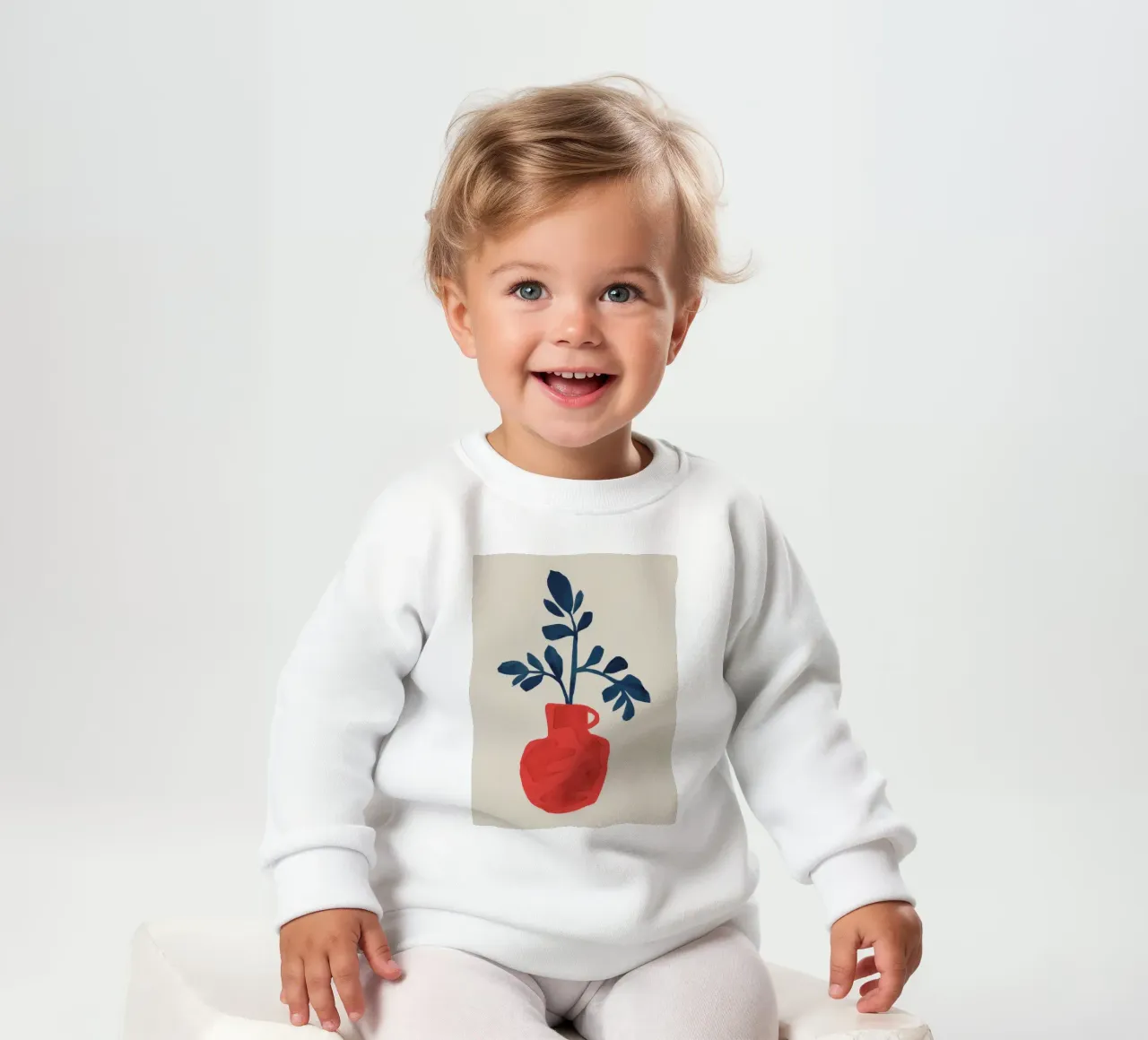 Rote Vase Laub Baby Sweatshirt von Tiga Bersama