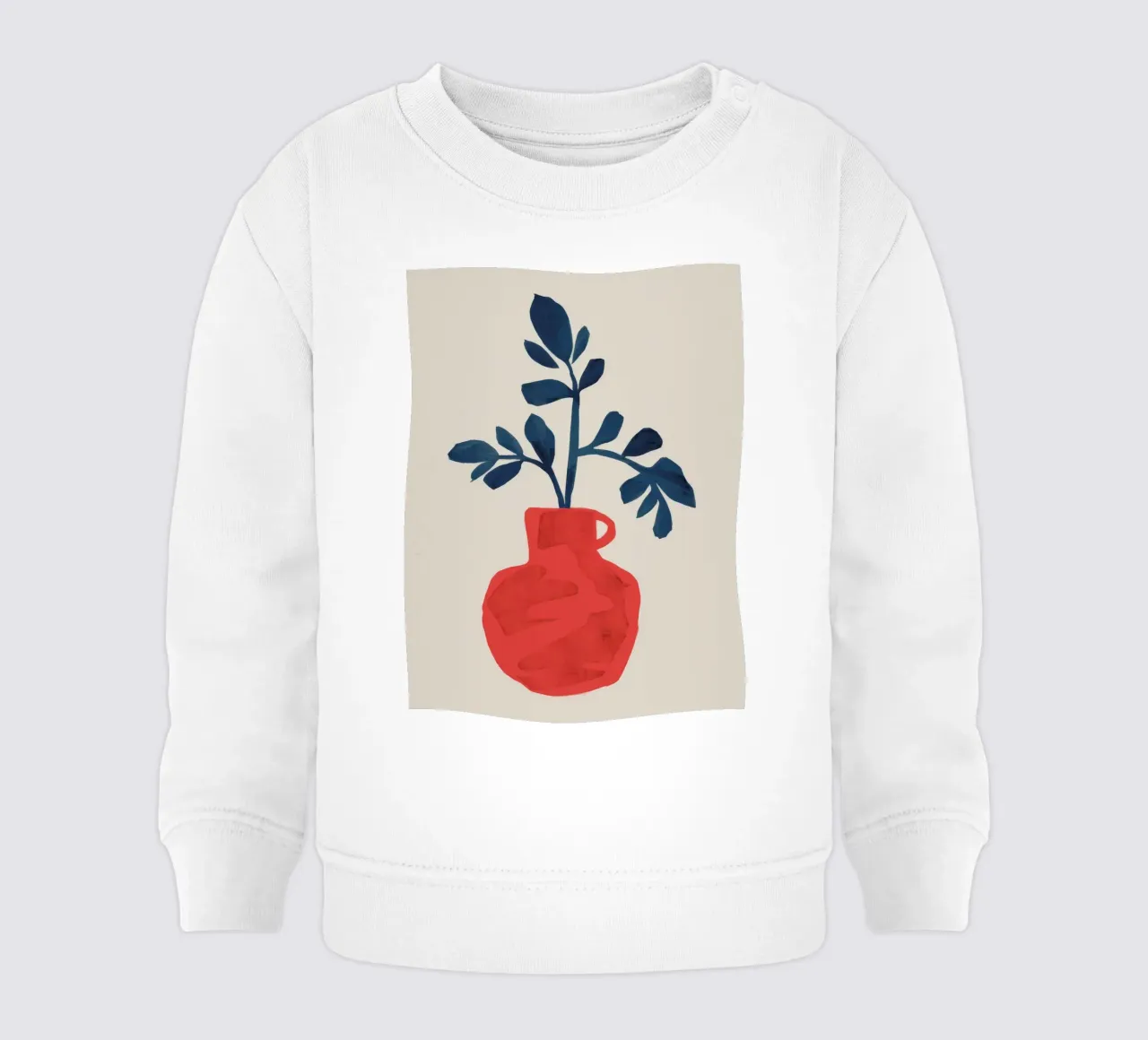 Rote Vase Laub Baby Sweatshirt von Tiga Bersama