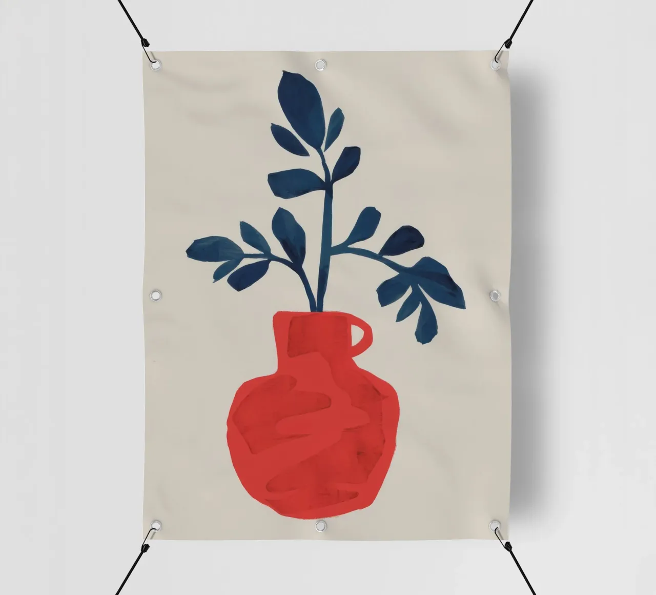 Red Vase Foliage pvc cover by Tiga Bersama