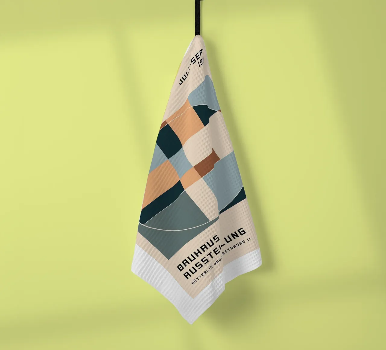 Bauhaus tea towel by Brooke