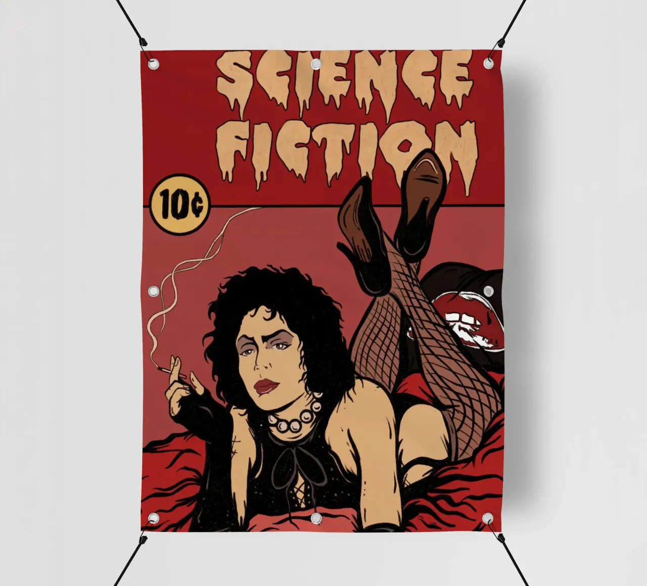 Frank N Furter x Pulp Fiction telo in pvc da lucasmeier