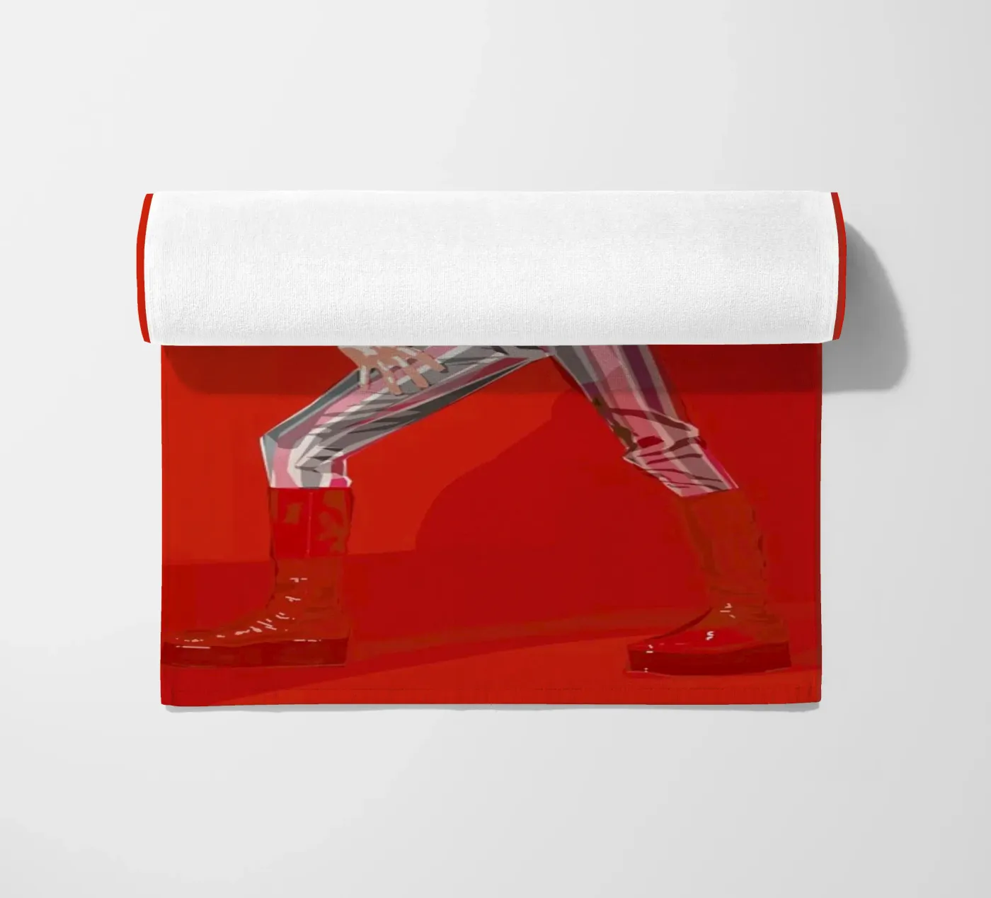 David Bowie beach towel by Agnes KR Patience