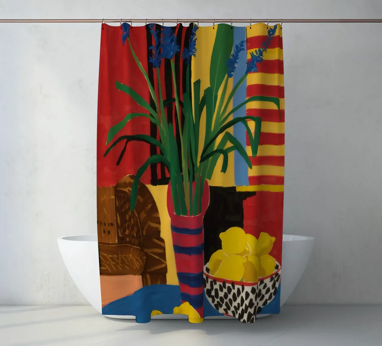 Sinfonia di colori primari tenda da doccia da Fable Tempa