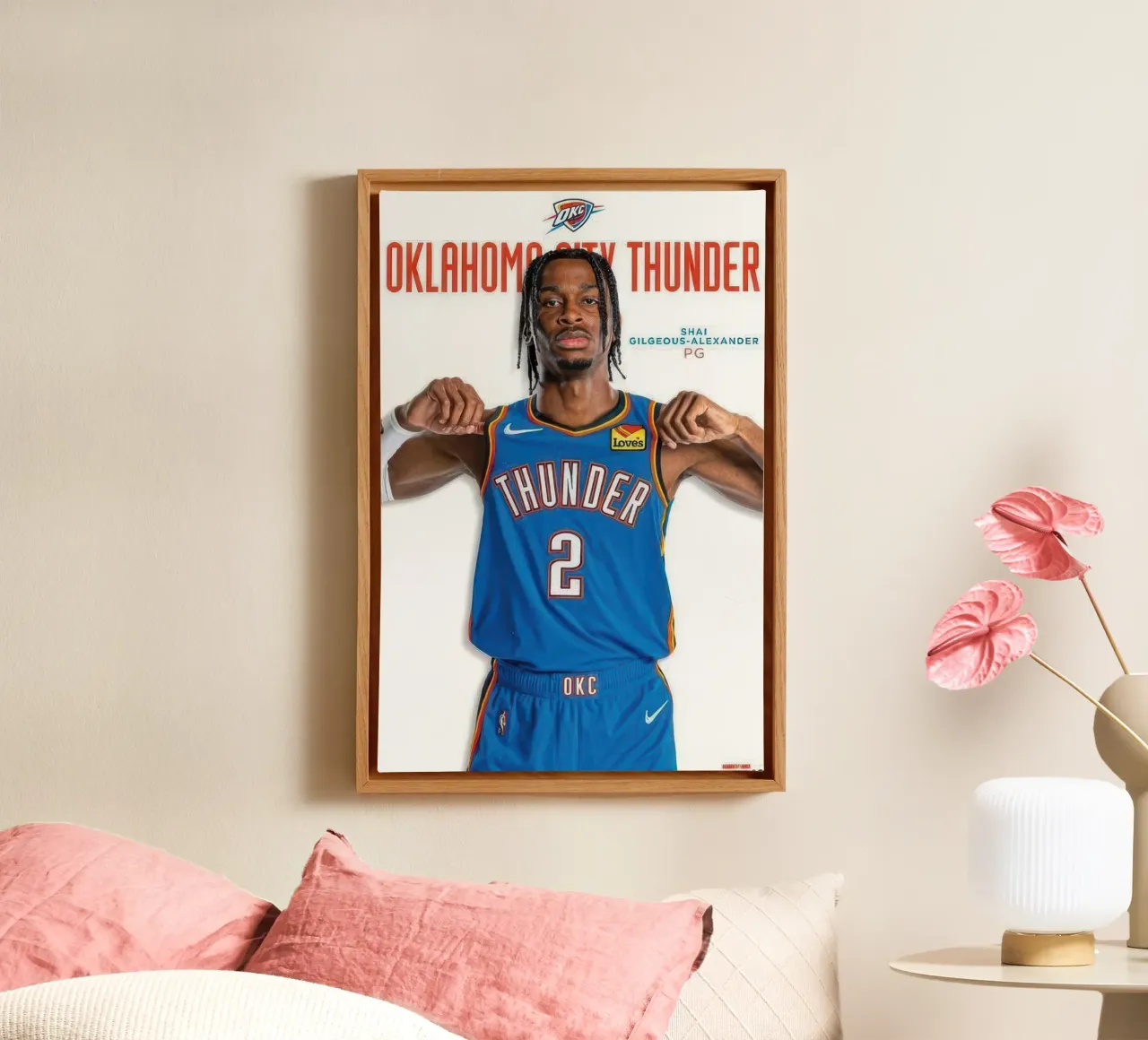 NBA Oklahoma City Thunder - Shai Gilgeous-Alexander Feature canvas by nice sport