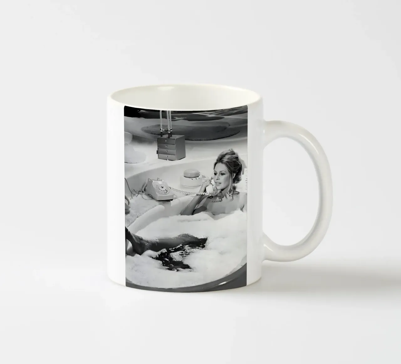 Vasca da bagno vintage tazza in ceramica da Black And White
