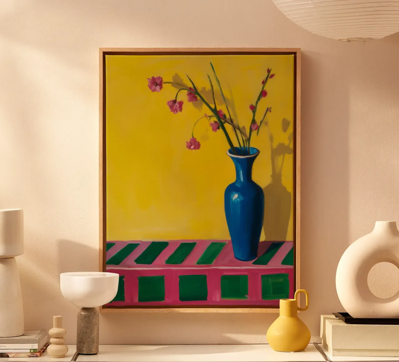 Blue Vase Spring Branch canvas by Tiga Bersama