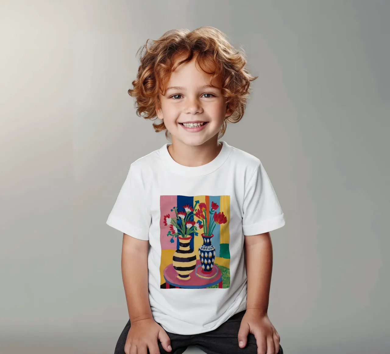 Duetto di vasi a righe t-shirt bambini da Fable Tempa