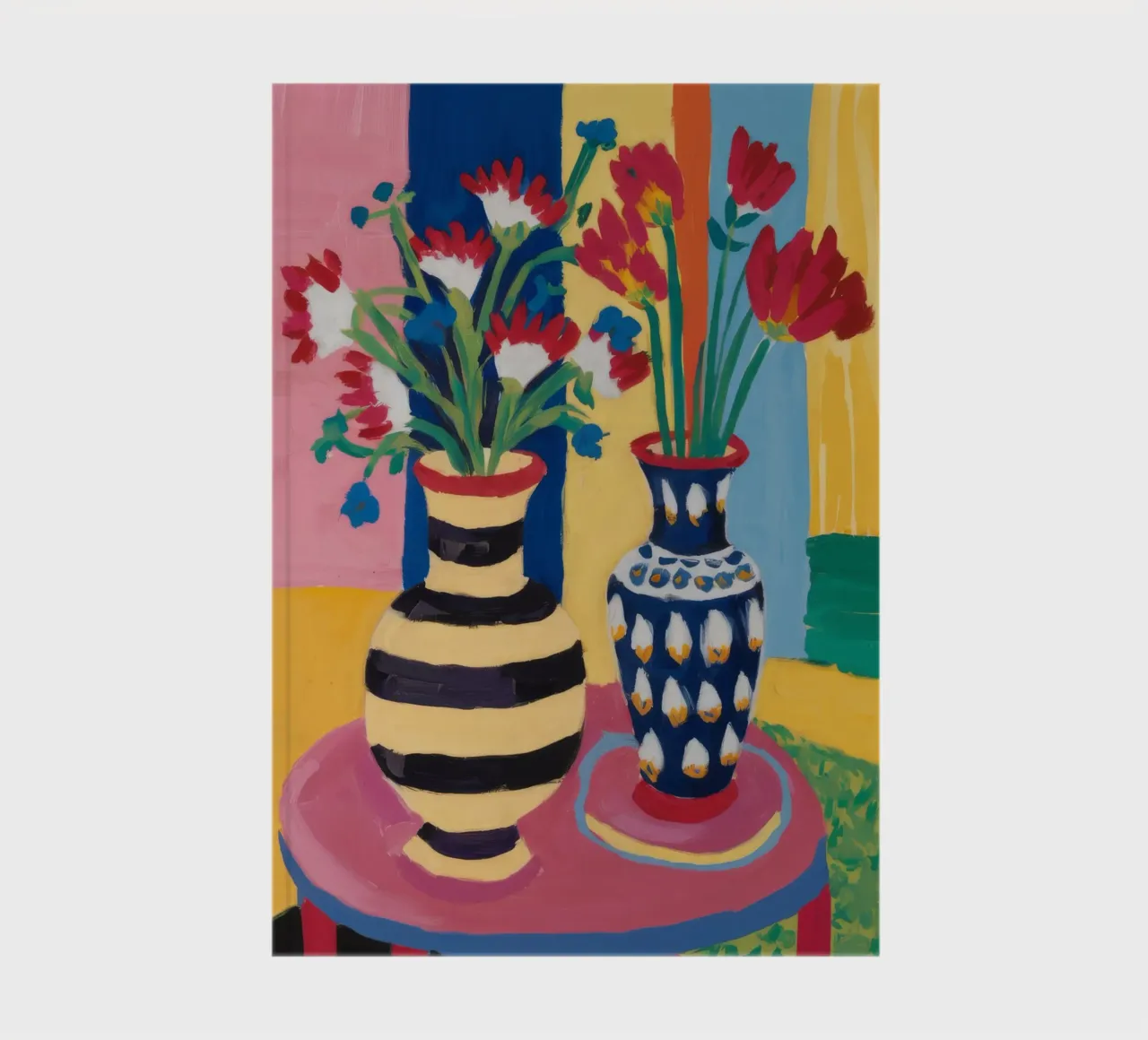 Striped Vase Duet notebook by Fable Tempa