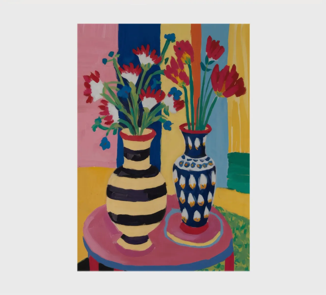 Striped Vase Duet notebook by Fable Tempa