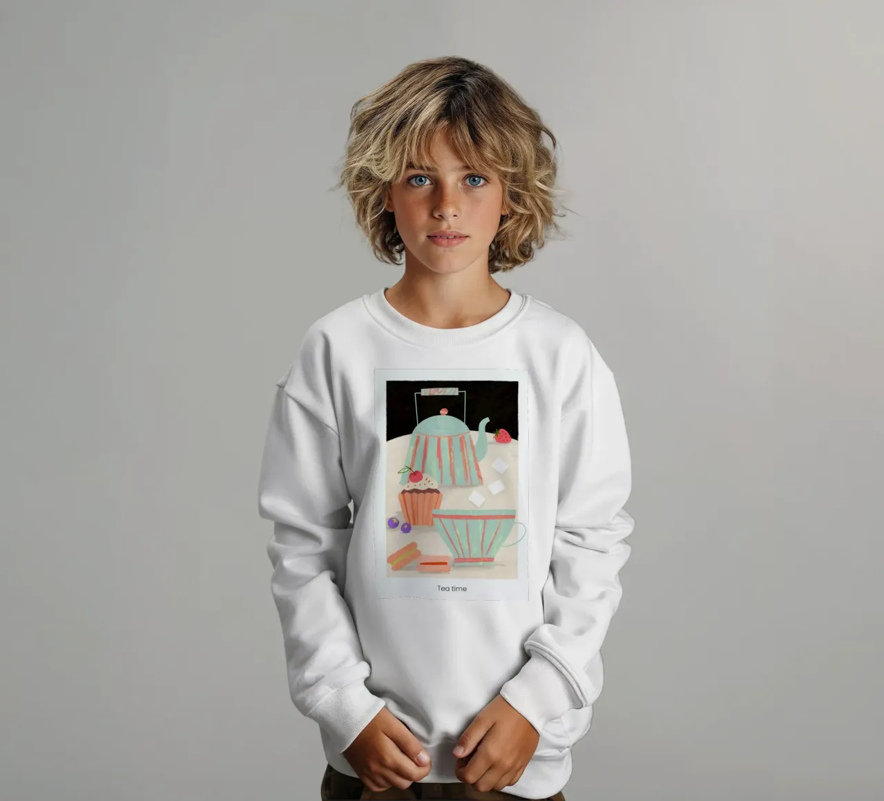 Tea Time kids sweatshirt by Studio One