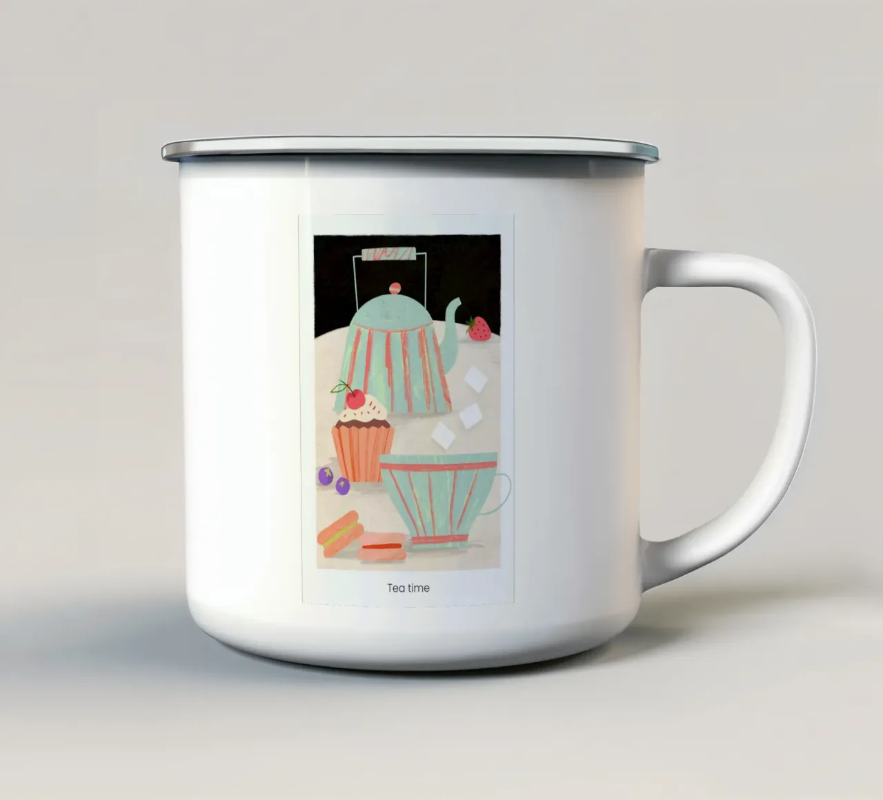 Tea Time tazza in smalto da Studio One