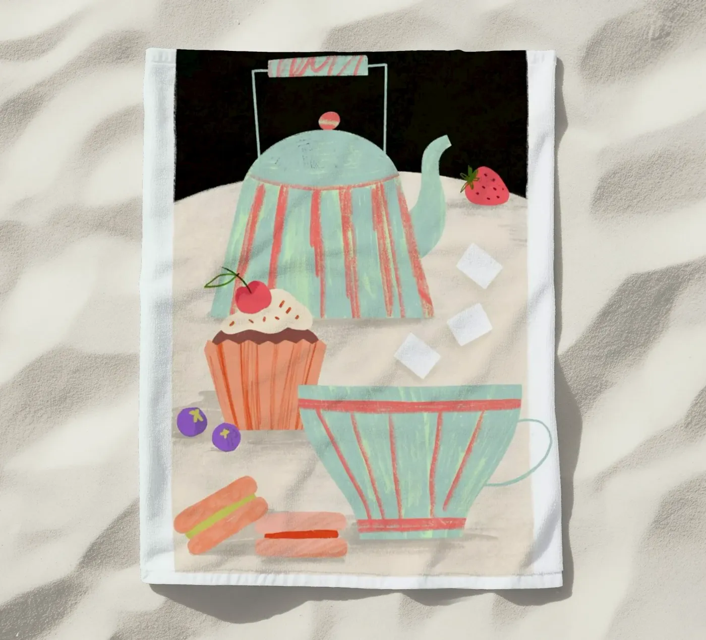 Tea Time strandhanddoek van Studio One