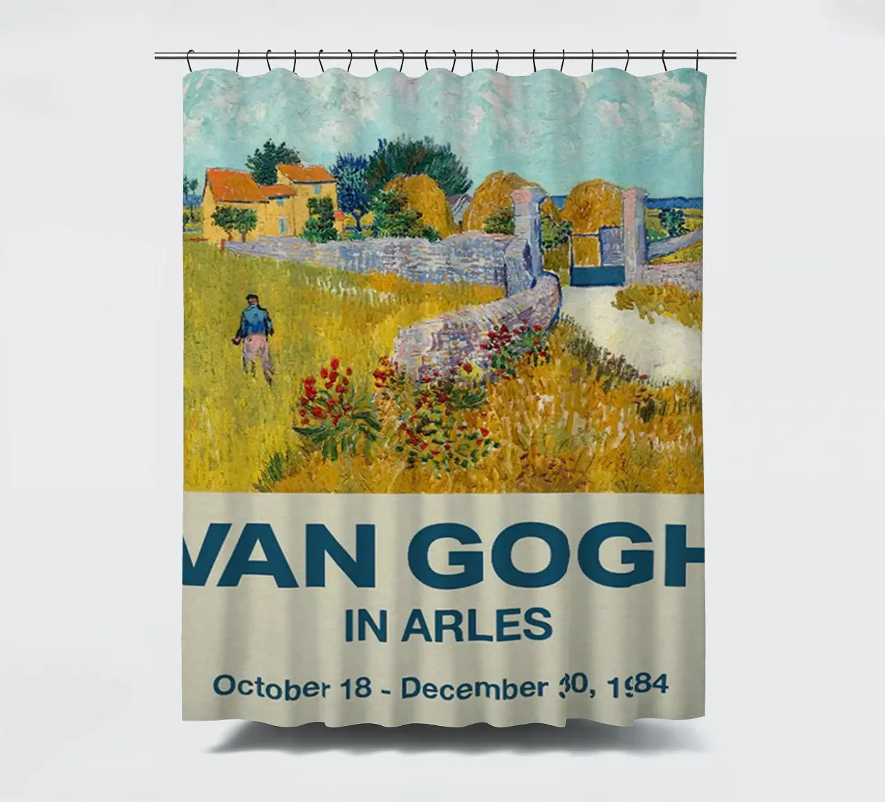 Vincent van Gogh - Granja en Provenza cortina de baño de ashcraft shop