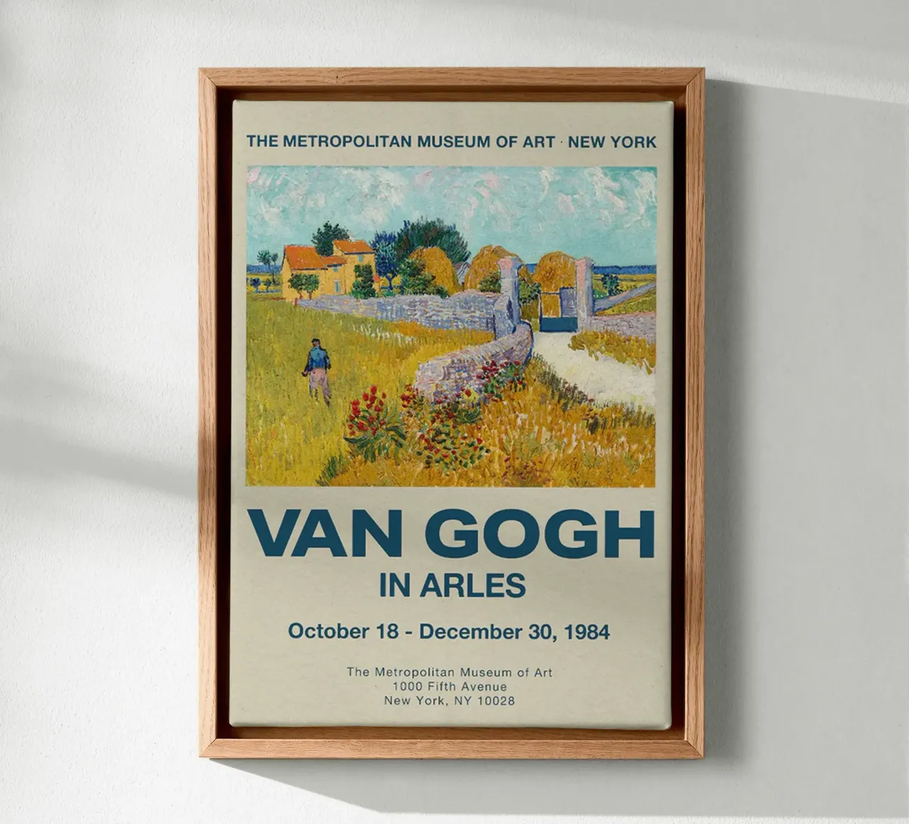 Vincent van Gogh - Agriturismo in Provenza tela con Cornice a cassetta da ashcraft shop