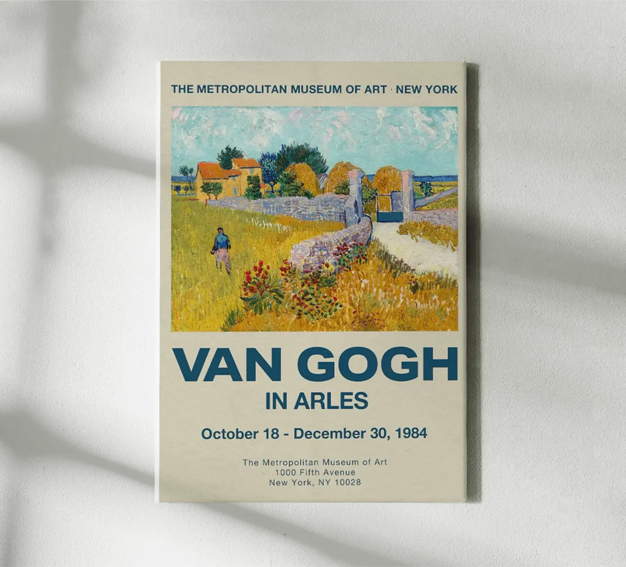 Vincent van Gogh - Agriturismo in Provenza tela con Cornice a cassetta da ashcraft shop
