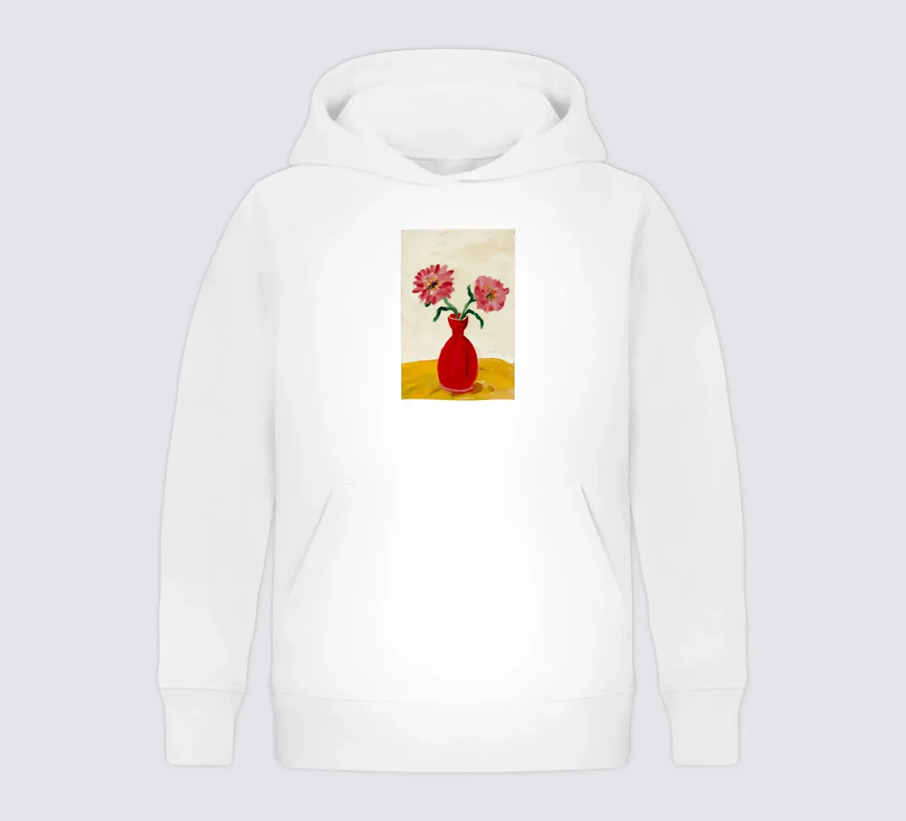 Papaveri in vaso rosso felpa bambino con cappuccio da Tiga Bersama