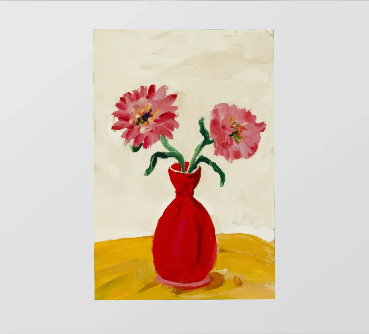 Rote Vase Mohnblumen PVC Plane von Tiga Bersama