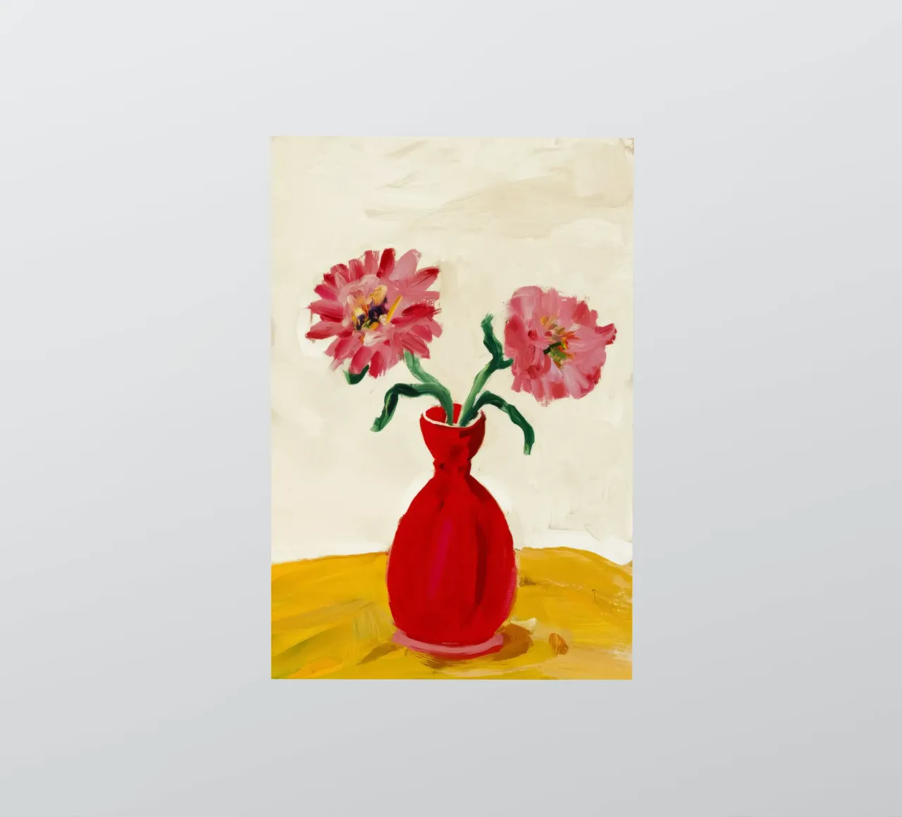 Vase rouge coquelicots autocollant de Tiga Bersama