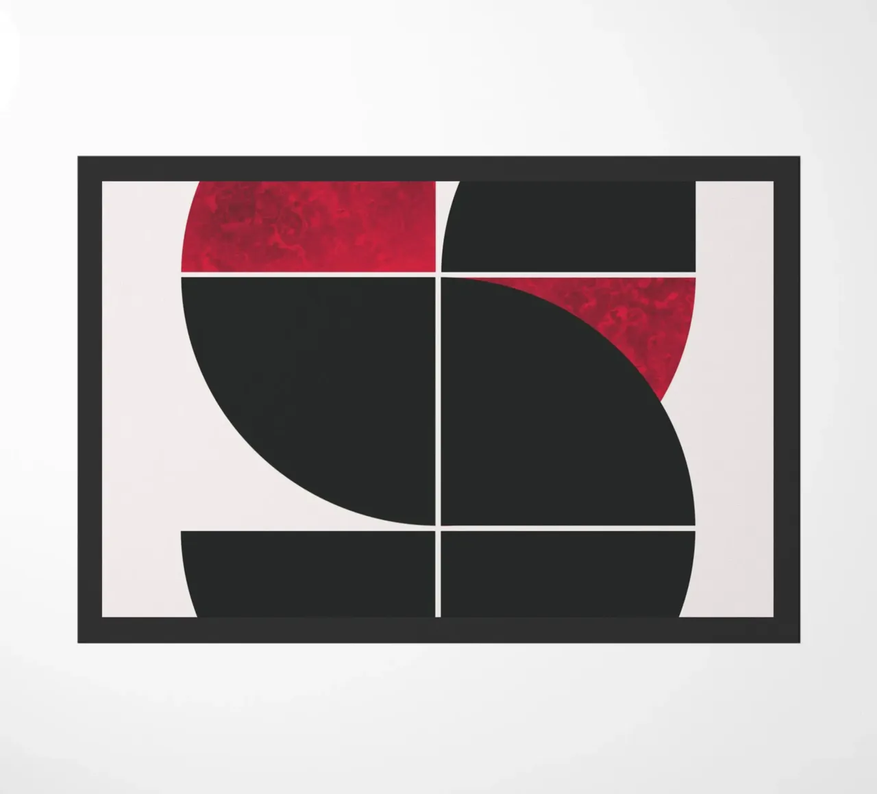 Mid century ruby doormat by Little Dean