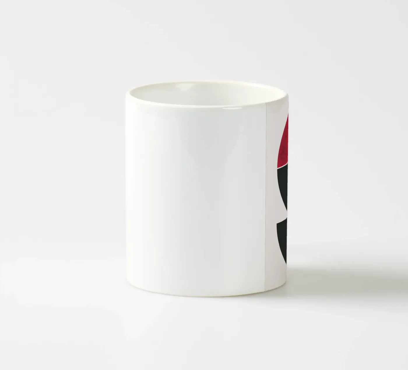 Milieu du siècle rubis mug en céramique de Little Dean