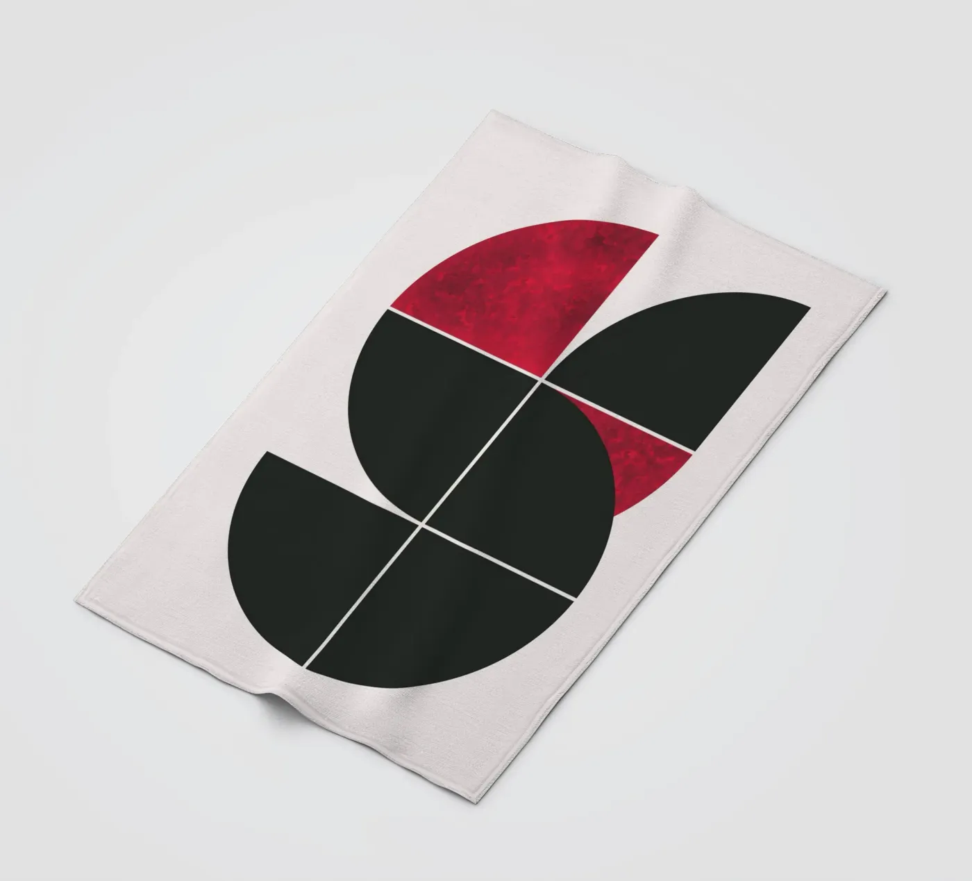 Mid century ruby fleece blanket by Little Dean