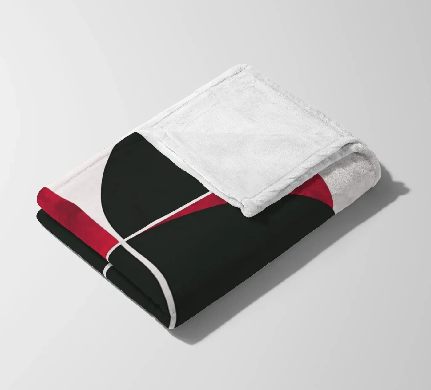 Mid century ruby fleece blanket by Little Dean