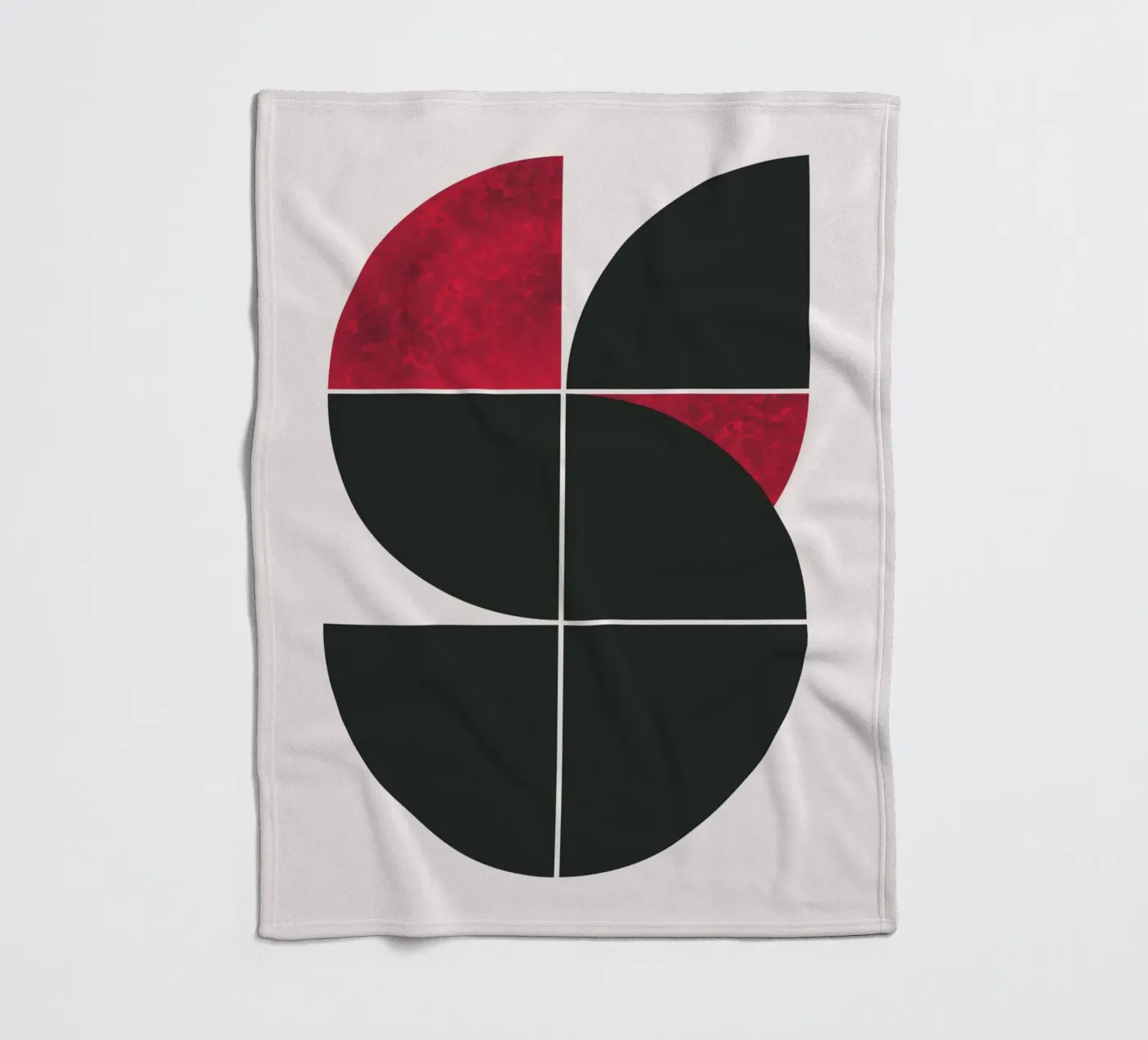 Mid century ruby fleece blanket by Little Dean