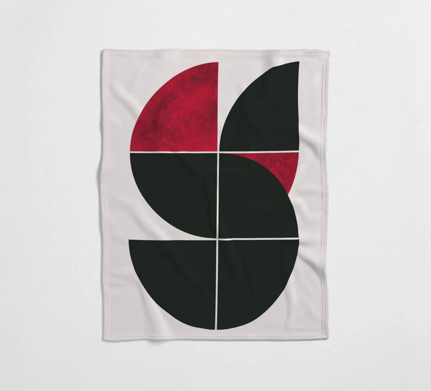 Mid century ruby fleece blanket by Little Dean